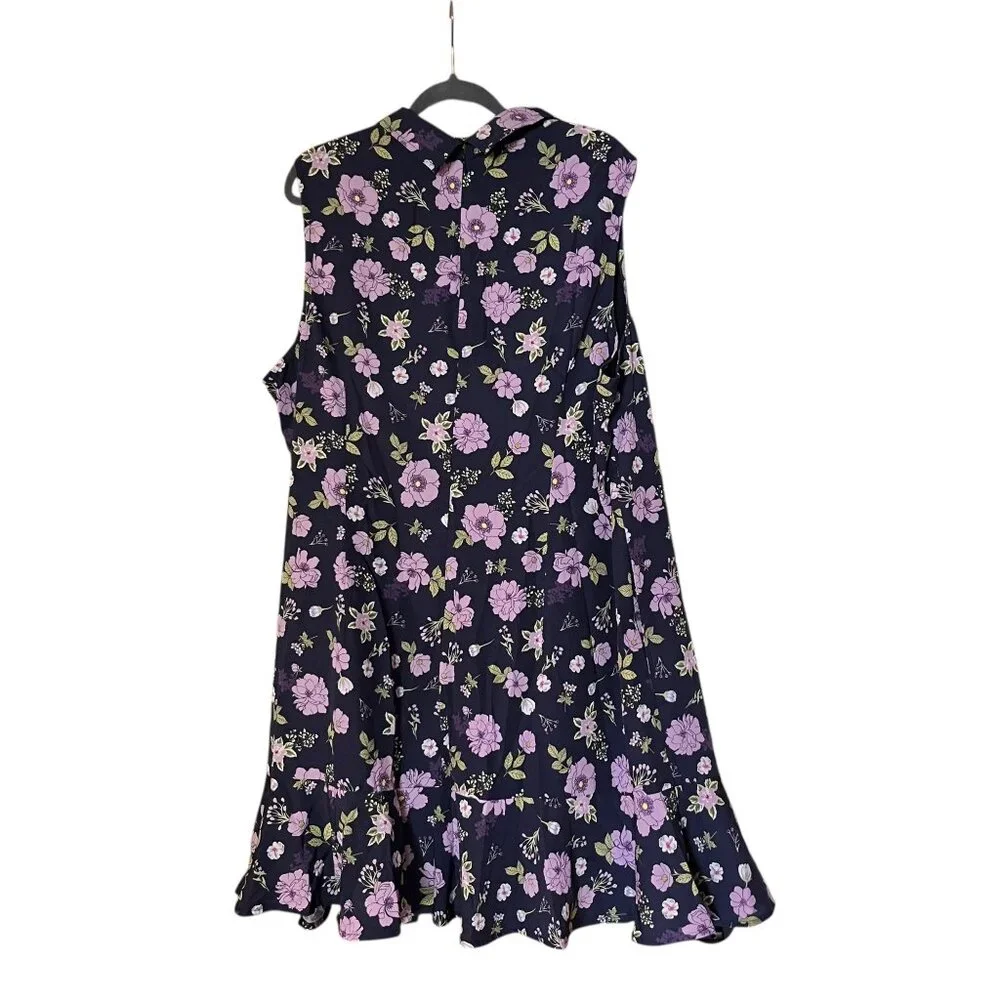 Wayward Fancies Eshakti Modest High Neck Floral Dress Womens Size 4x Plus Collar - Picture 2 of 6